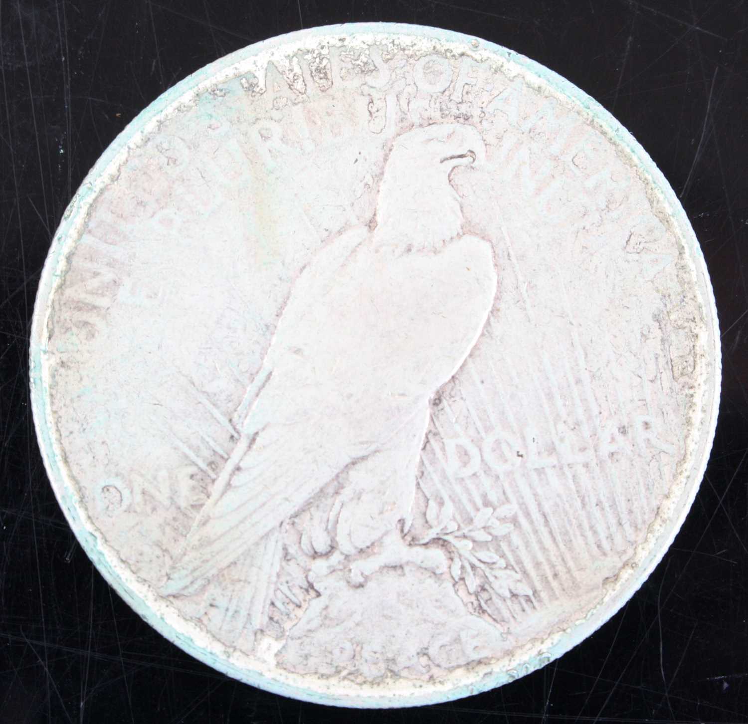 United States of America, 1922 Peace dollar, obv: capped head of Liberty left, headband with rays, - Image 2 of 5