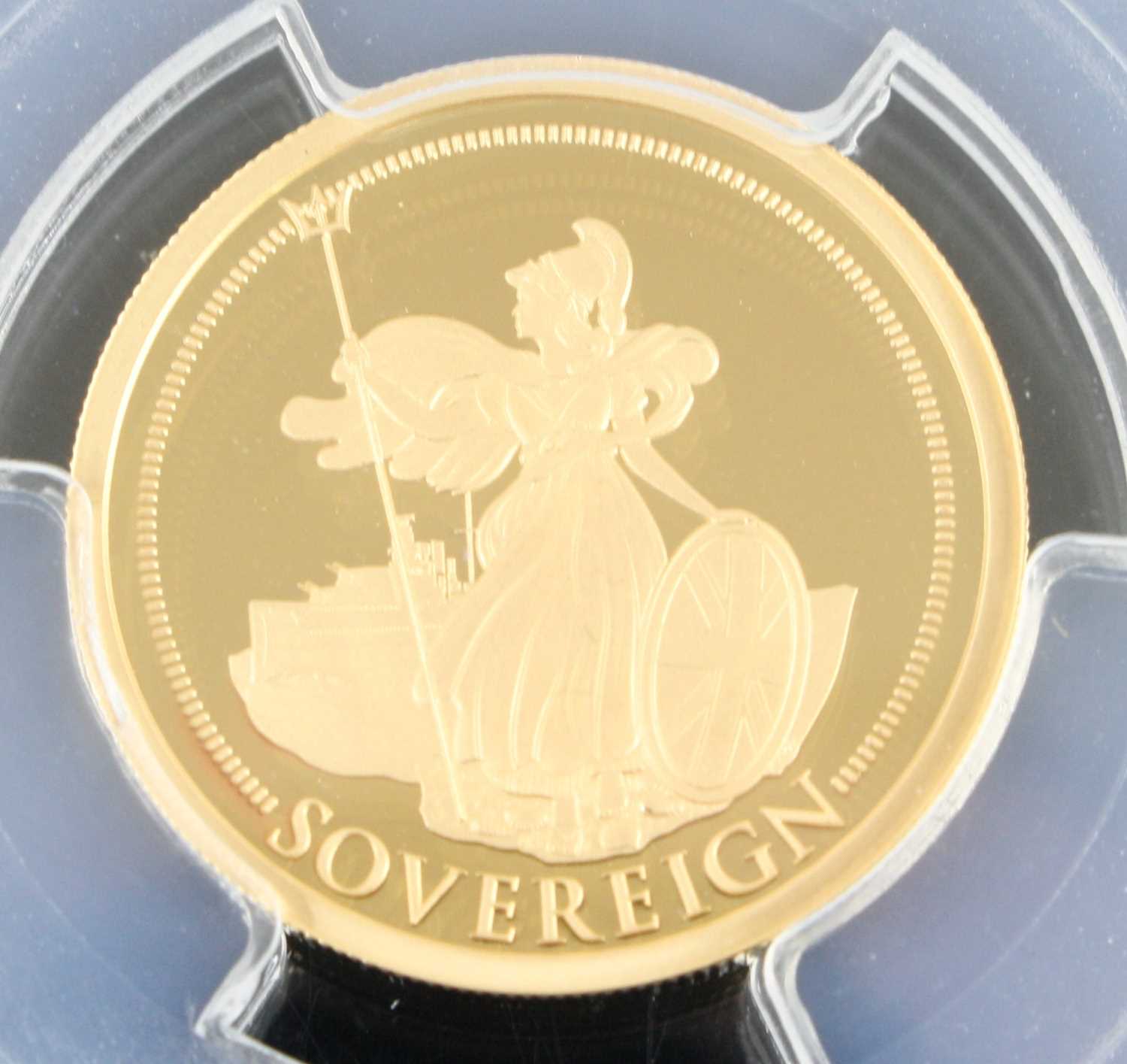 Tristan Da Cunha, 2020 EU Departure gold proof full sovereign, obv: Queen Elizabeth II portrait - Bild 3 aus 3