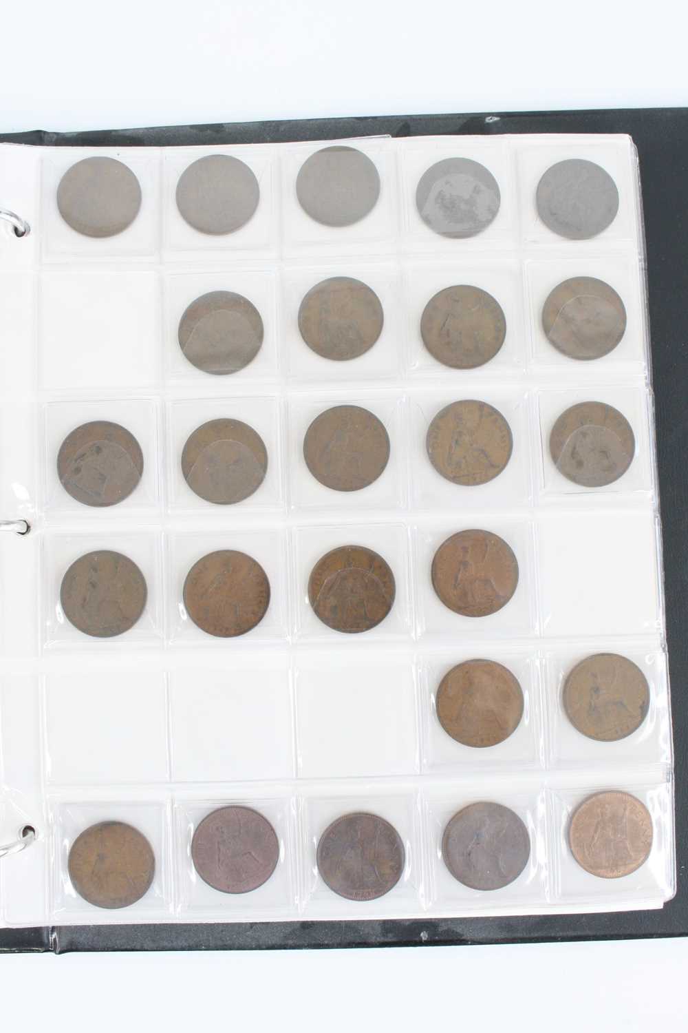 Great Britain, an album of coins mainly Victorian and later copper pennies, together with various - Image 3 of 4