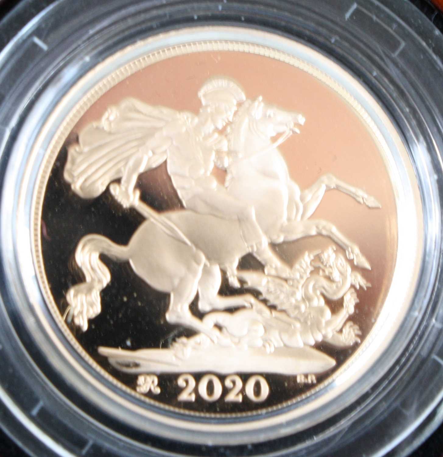 Great Britain, 2020 gold proof full sovereign, Elizabeth II, rev: St George and Dragon above date, - Image 3 of 3