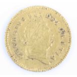 Great Britain, 1801 1/3 gold guinea, George III laureate bust, rev: crown above date within