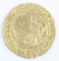 England, James I (1603-1625), gold quarter laurel, obv: laureate bust left, denomination behind,