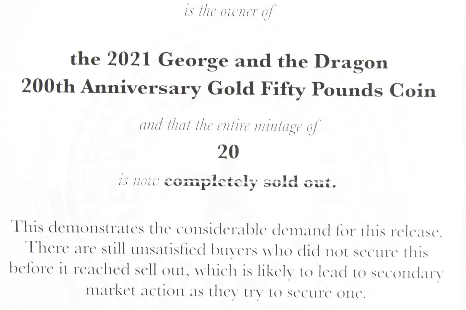 Hattons of London, The 2021 George and the Dragon 200th Anniversary Gold Sovereign Series, eight - Image 19 of 24