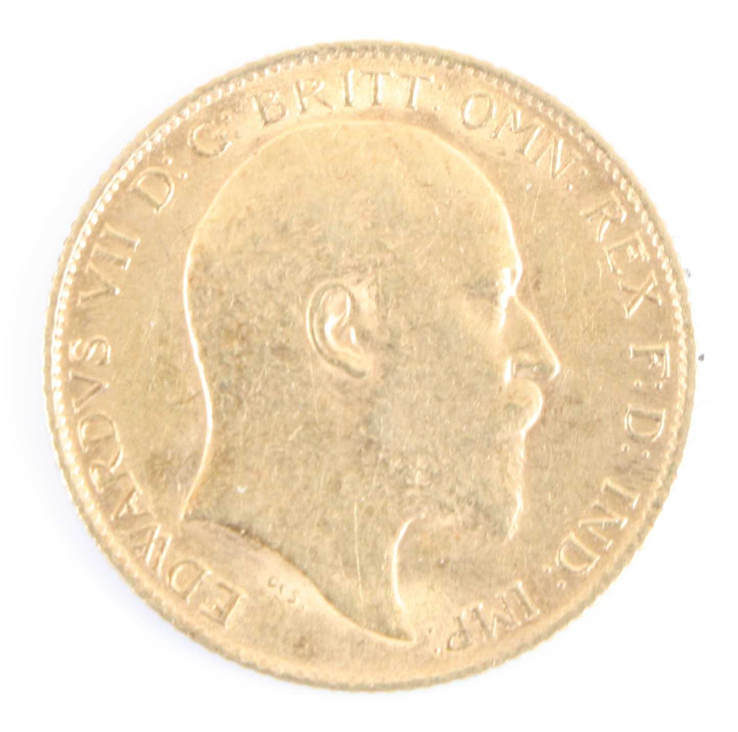 Great Britain, 1906 gold half sovereign, Edward VII, rev: St George and Dragon above date. (1)