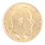 Great Britain, 1906 gold half sovereign, Edward VII, rev: St George and Dragon above date. (1)