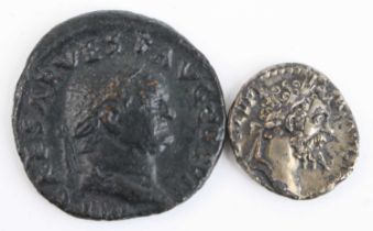 Roman, Septimius Severus 193-211AD, AR denarius, obv: head of Septimius Severus, laureate, right,