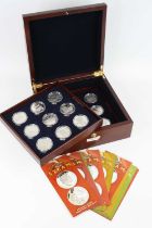 The Royal Mint, The Golden Age of Steam, a collection of eighteen silver proof crowns, Channel