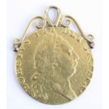 Great Britain, 1791 gold spade guinea, George III 5th laureate bust, rev; crowned shield above date,