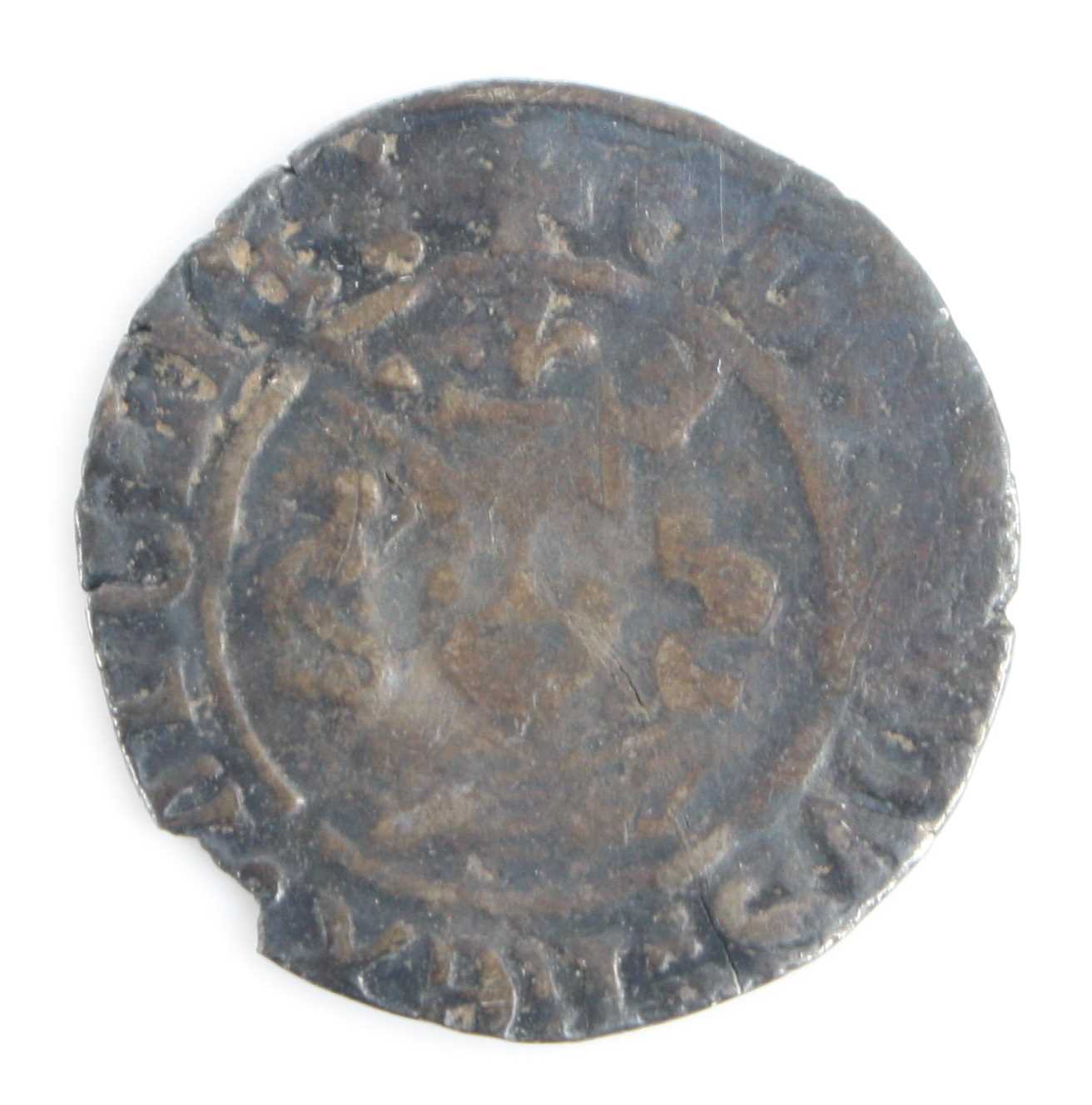 England, Edward III silver penny, first coinage 1327-35, obv: crowned facing portrait, rev: long