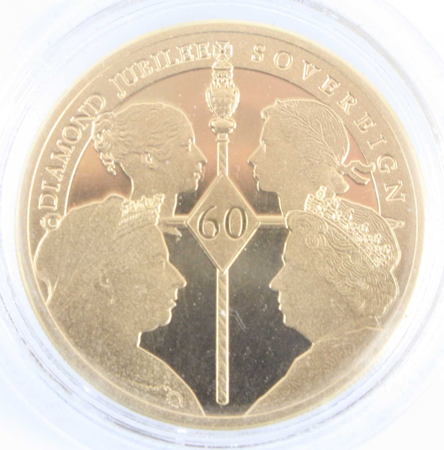 Tristan Da Cunha, The 2012 Double Jubilee Double Portrait Gold Sovereign, with certificate in - Image 3 of 3