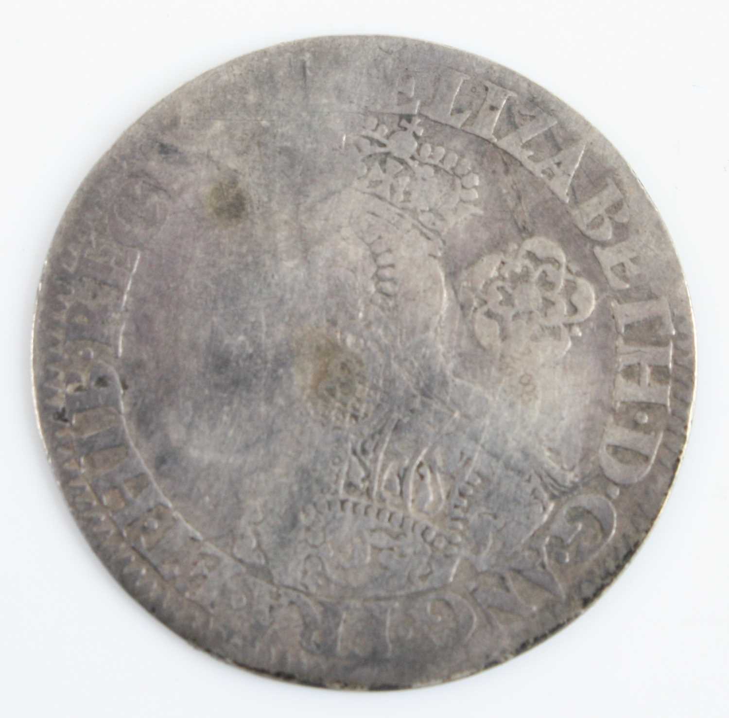 England, 1562 sixpence, Elizabeth I (1558-1603) crowned bust left with rose behind, mint mark