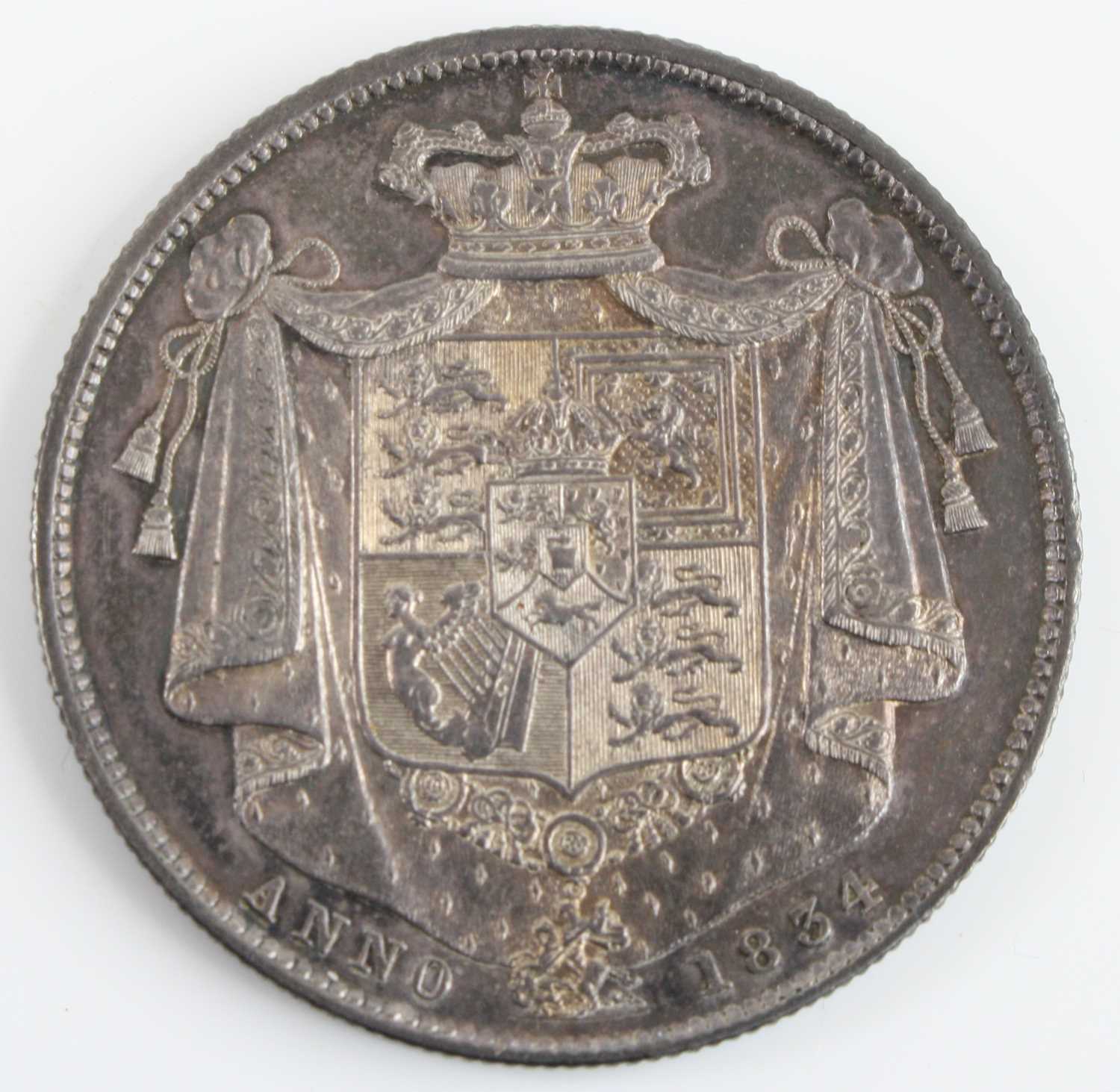 Great Britain, 1834 half crown, William IV uncrowned bust left, rev: crowned and mantled shield of - Image 2 of 2