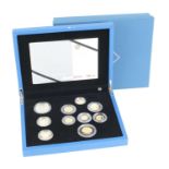 The Royal Mint, The 2012 United Kingdom Diamond Jubilee Silver Proof Coin Set, ten coins five pounds