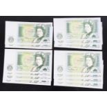 Great Britain, Bank of England, a collection of thirteen one pound notes some consecutive to include