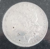 United States of America, 1886 silver Morgan dollar, obv. Liberty head above date, rev. spread eagle