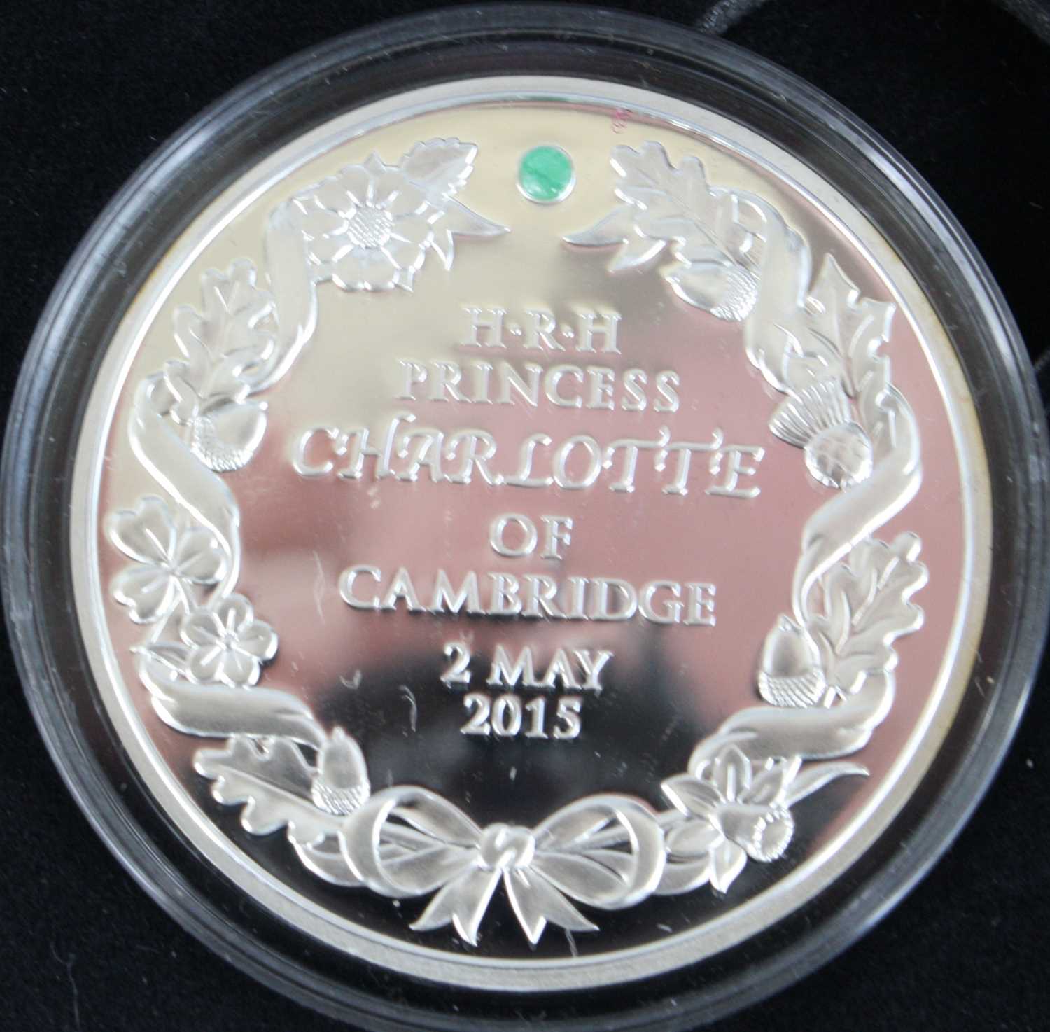 United Kingdom, 2015 H.R.H. Princess Charlotte of Cambridge silver commemorative medallion, together - Image 5 of 5