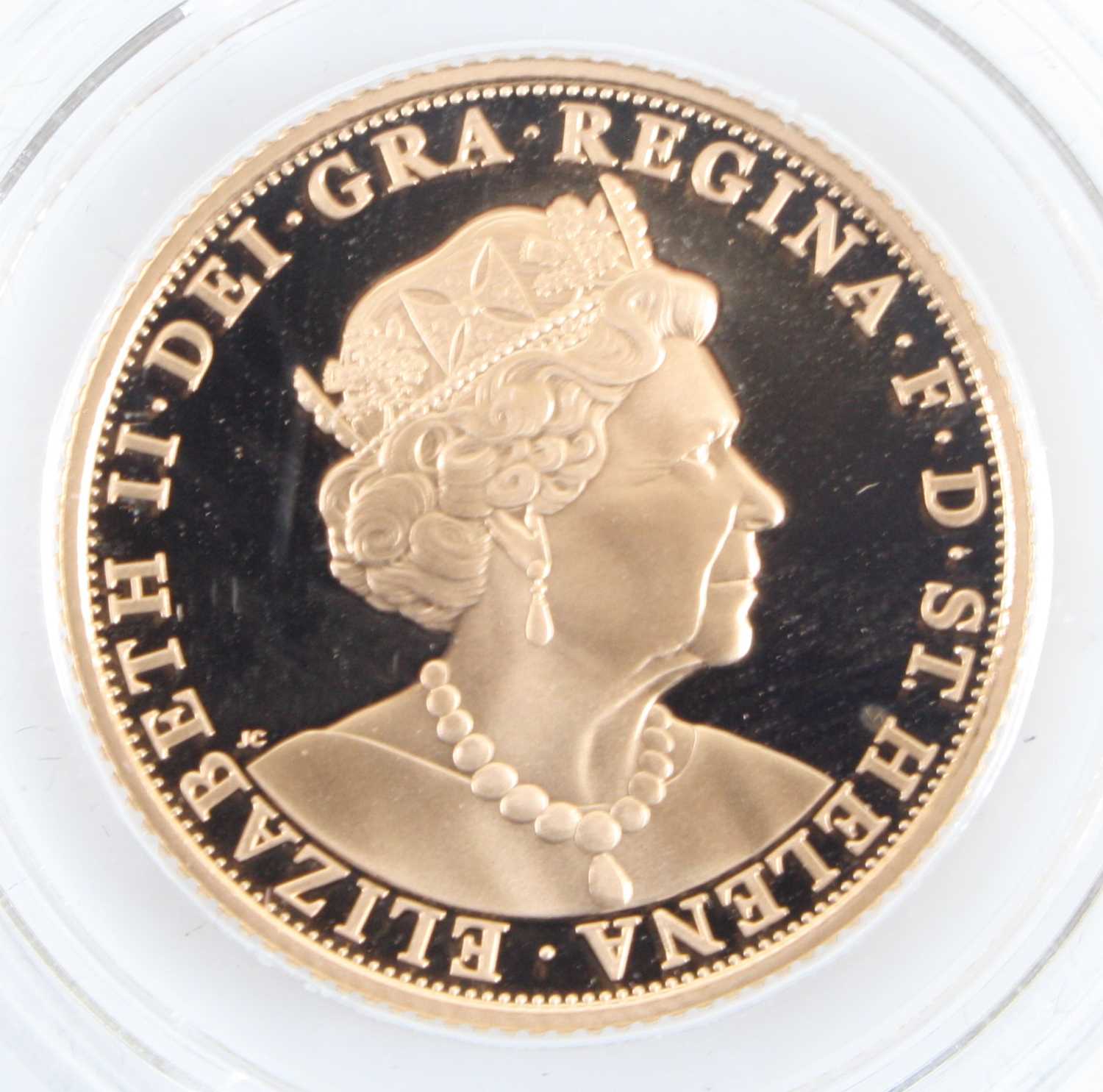 St Helena, East India Company, Queen Victoria 2019 Gold Proof Coin, obv: Elizabeth II, rev: - Image 2 of 3
