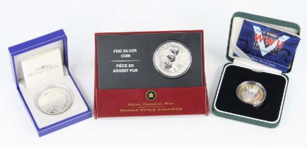 The Royal Mint, The End of WW II 1945-2005 60th Anniversary silver proof £2 coin, boxed with