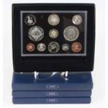 The Royal Mint, a collection of four United Kingdom proof coin sets to include 2005-2008, each boxed