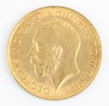 Great Britain, 1913 gold half sovereign, George V, rev: St George and Dragon above date. (1)