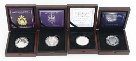 Bailiwick of Guernsey, 2016 Her Majesty The Queen's 90th Birthday Silver Proof £5, obv: crowned