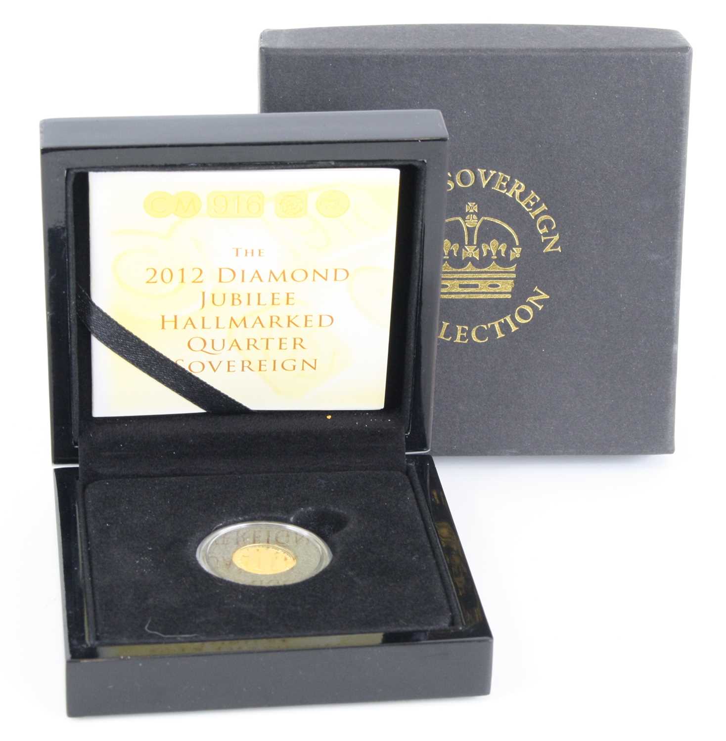 Tristan Da Cunha, The 2012 Diamond Jubilee Gold Quarter Sovereign, with certificate in