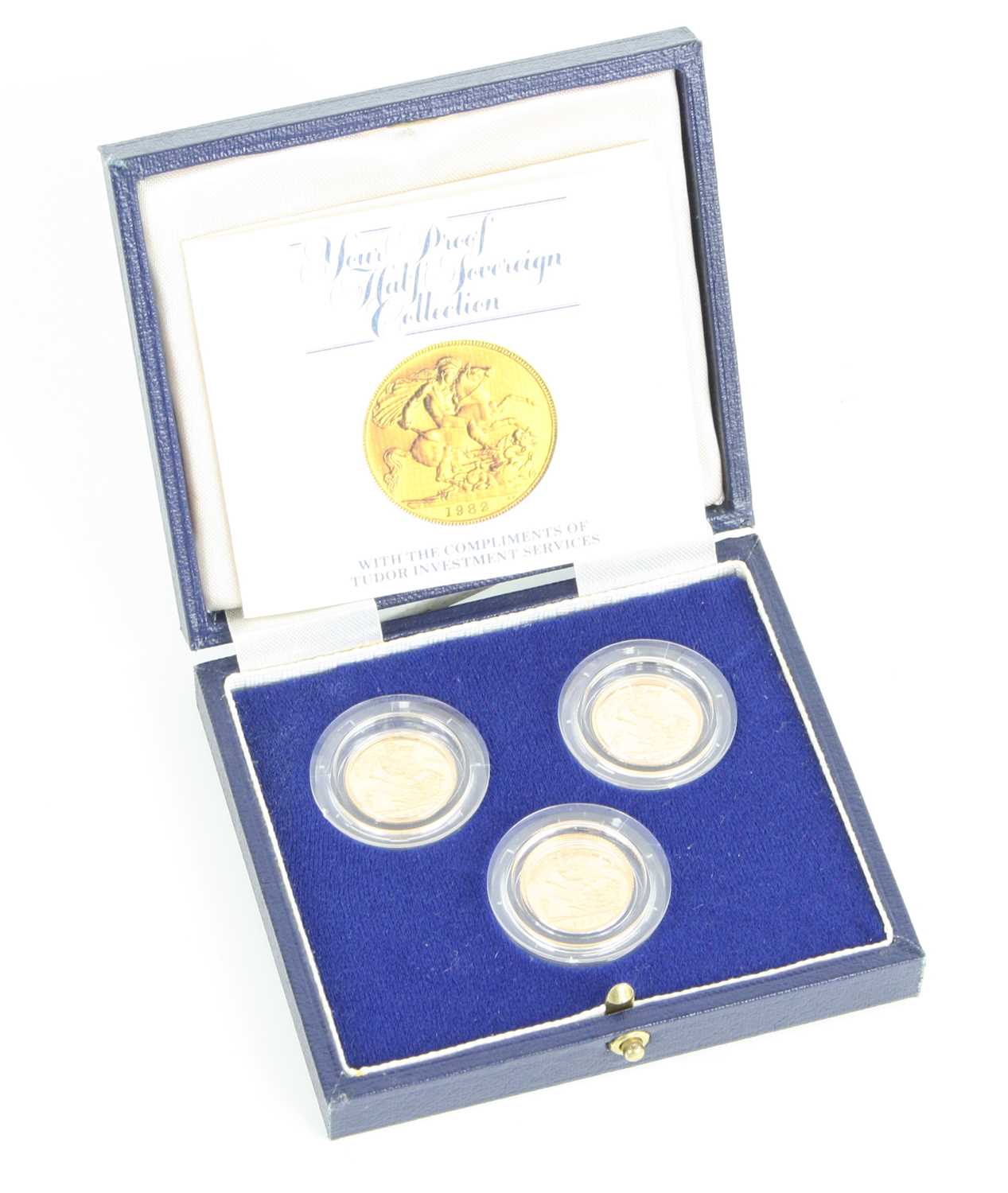 Great Britain, Gold Proof Half Sovereign Collection, three gold proof half sovereigns to include