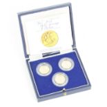 Great Britain, Gold Proof Half Sovereign Collection, three gold proof half sovereigns to include