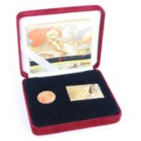 Great Britain, 2001 gold full sovereign, Elizabeth II, rev: St George and Dragon above date,