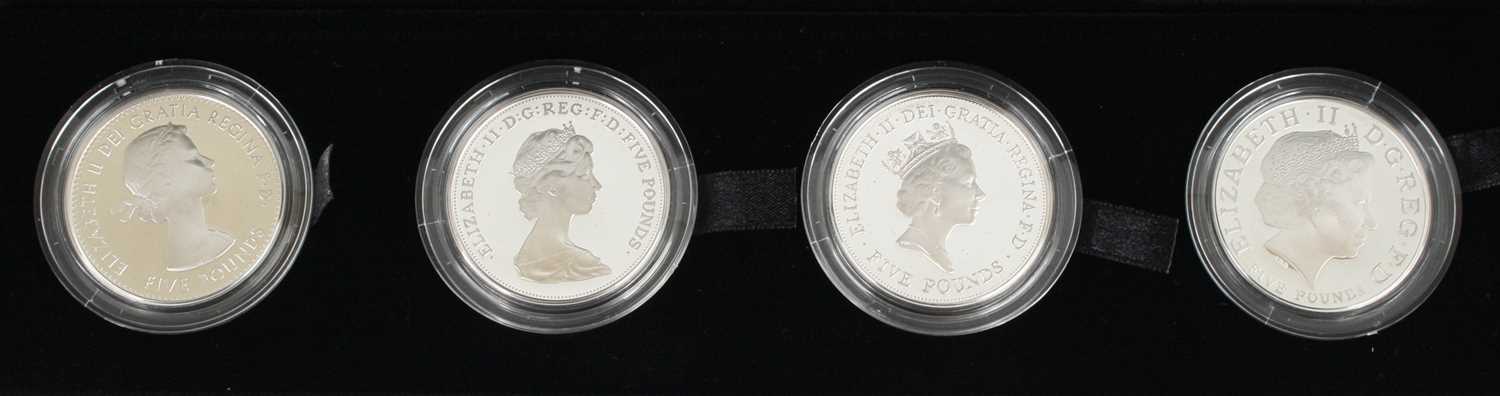 United Kingdom, The Royal Mint, 2013 The Queen's Portrait Collection £5 Silver Proof Four-Coin - Image 2 of 2