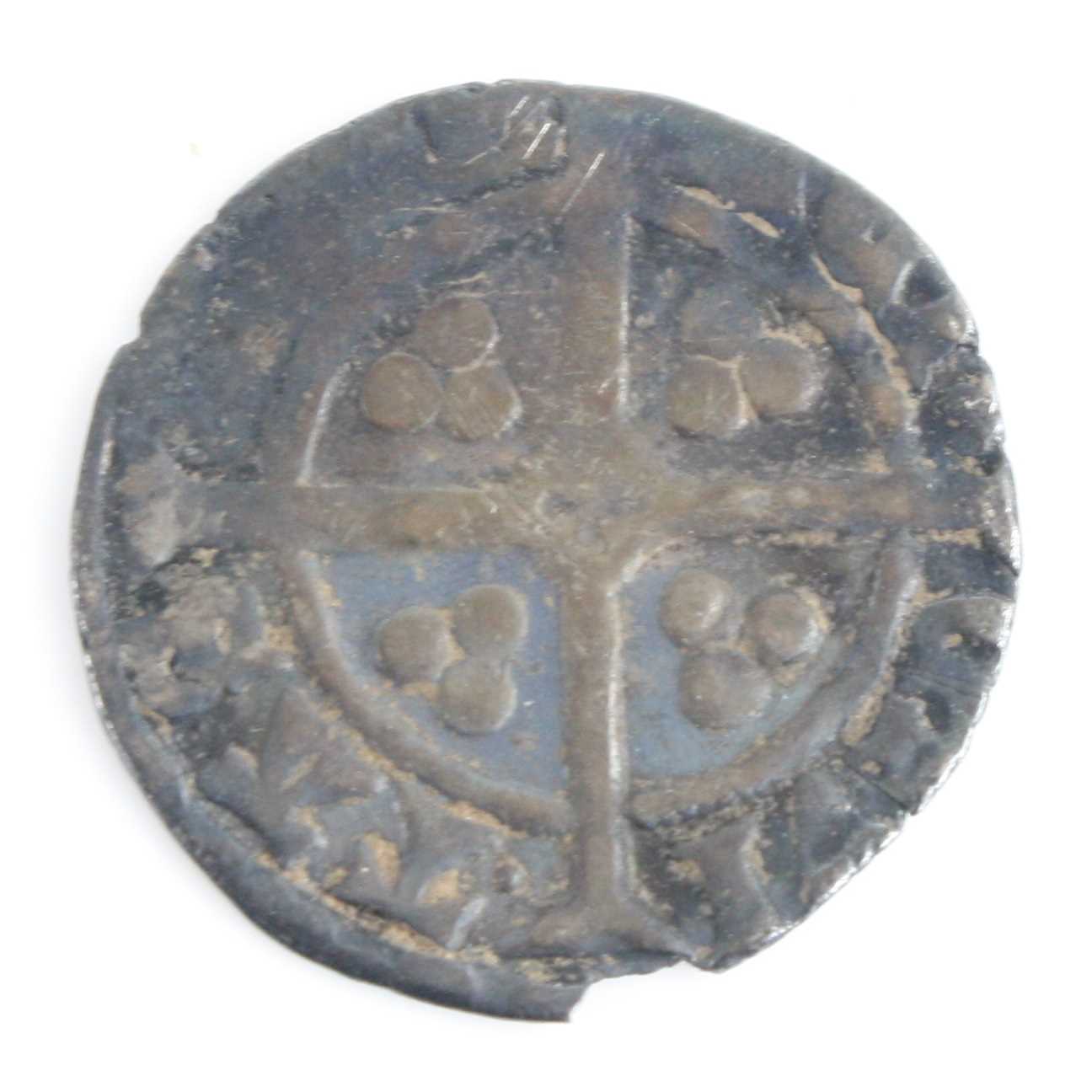 England, Edward III silver penny, first coinage 1327-35, obv: crowned facing portrait, rev: long - Image 2 of 6