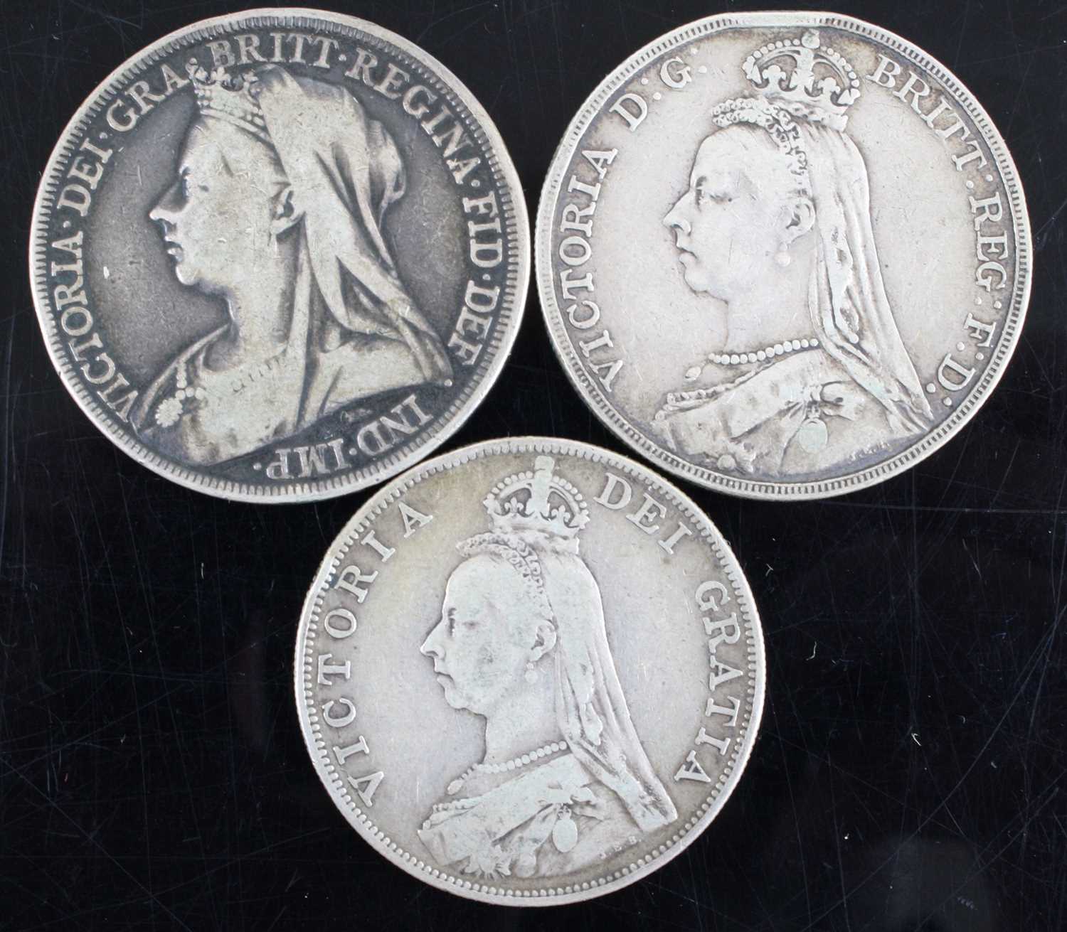 Great Britain, 1889 crown, Victoria jubilee bust, rev: St George and Dragon above date, together