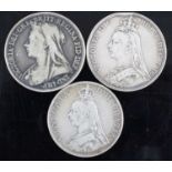 Great Britain, 1889 crown, Victoria jubilee bust, rev: St George and Dragon above date, together