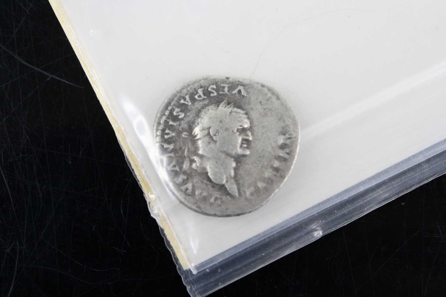 Roman Empire, Vespasian (77-78) silver denarius, obv: laureate bust right, rev: Ceres standing - Image 5 of 5