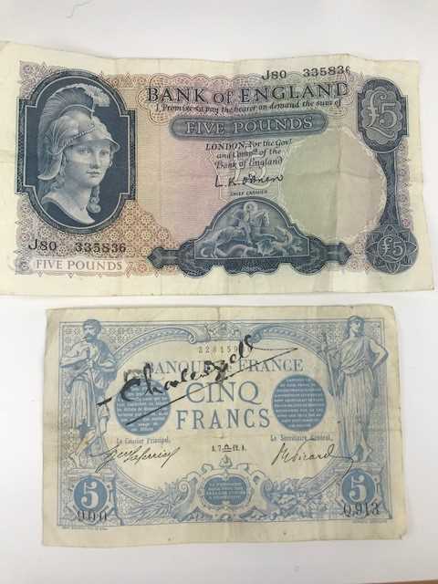 Great Britain and World, a collection of coins and banknotes to include a Bank of England Five pound - Image 2 of 7