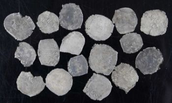 Medieval Islamic, Abbasid Caliphate, a collection of seventeen silver dirham fragments, in varying