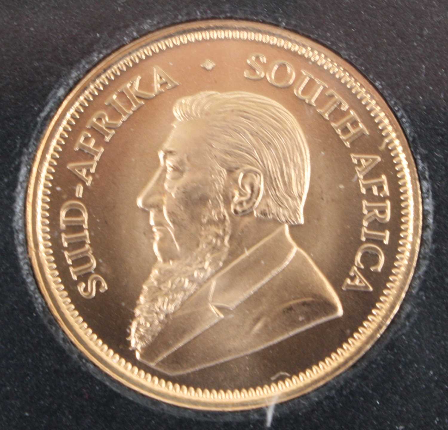 South Africa, 2017 gold quarter ounce uncirculated krugerrand, obv: portrait of Stephanus Johannes