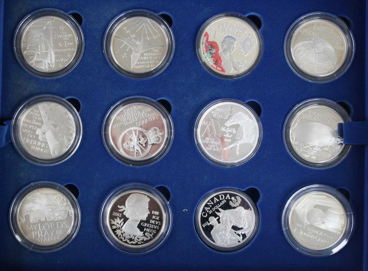 The Royal Mint, The Queen's Diamond Jubilee Collection, twenty-four silver proof coins, with - Image 3 of 4