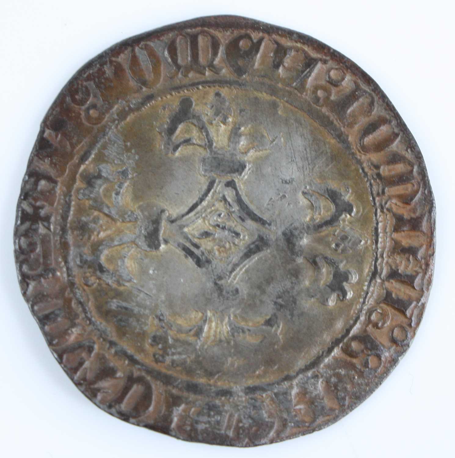 Duchy of Brabant, Belgian States, Charles the Bold (1467-1477) 2 patards, obv: shield with quartered - Image 2 of 2