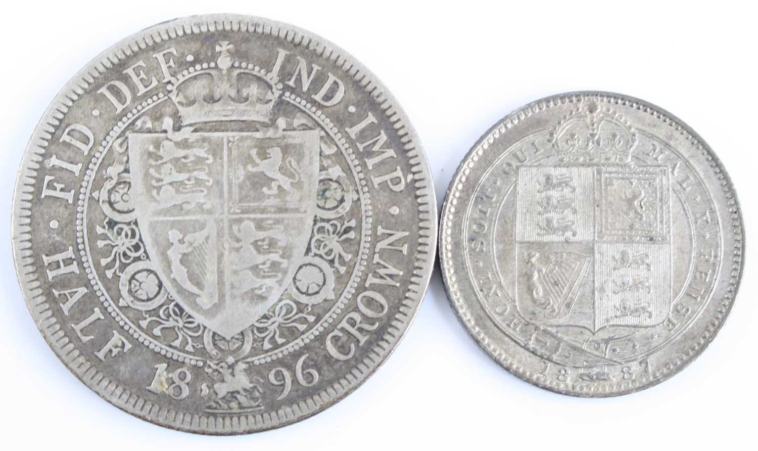 Great Britain, 1887 shilling, Victoria jubilee bust, rev: crowned quartered shield within garter and - Image 2 of 4