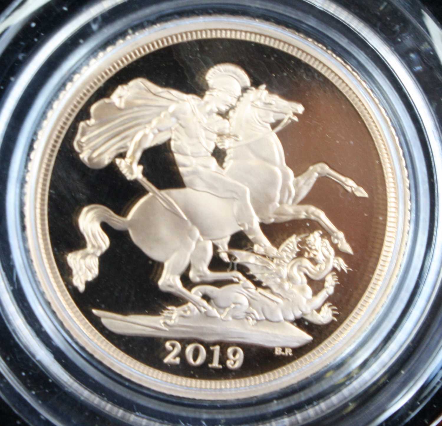 Great Britain, 2019 gold proof full sovereign, Elizabeth II, rev: St George and Dragon above date, - Image 2 of 3