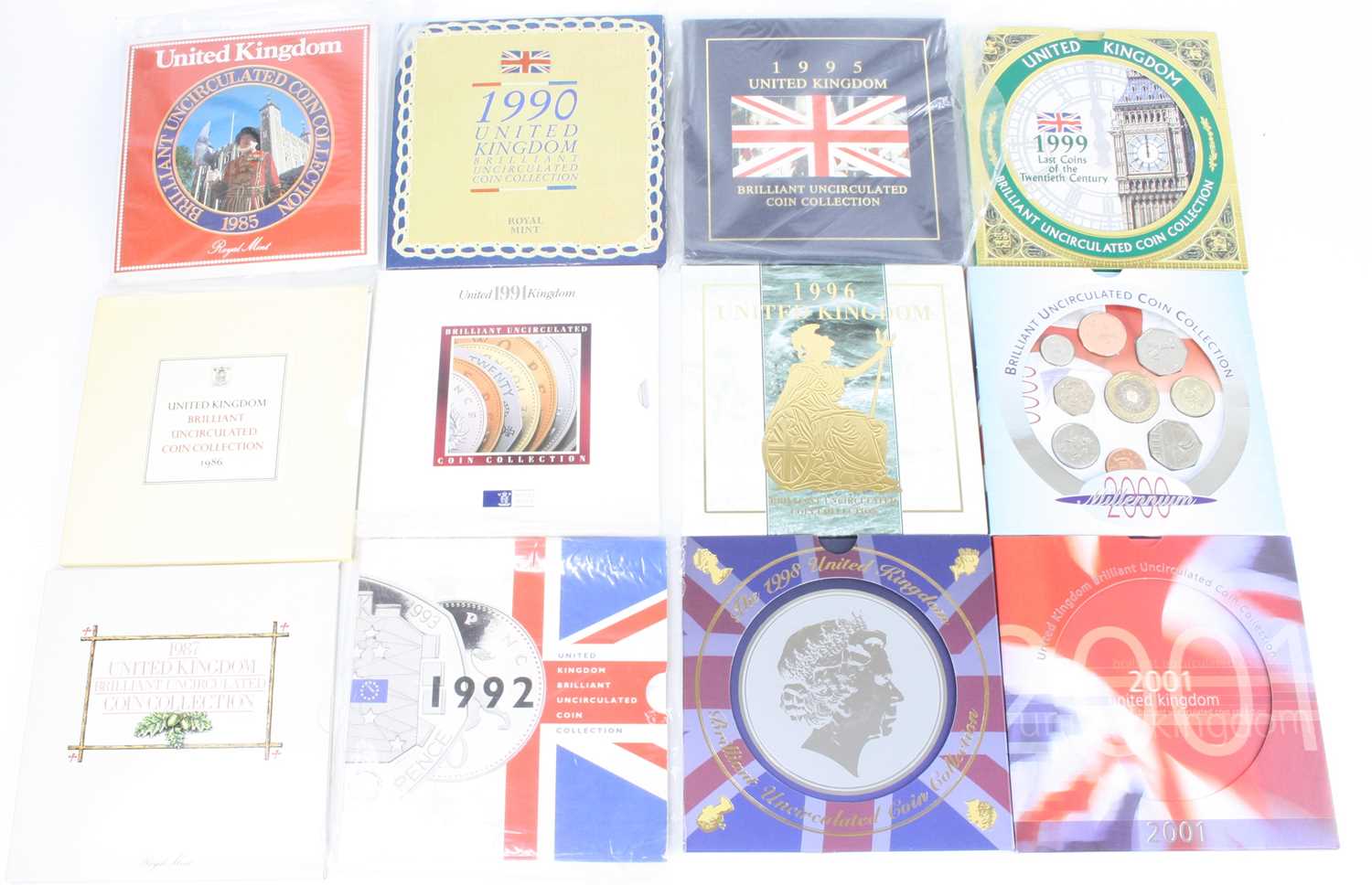 United Kingdom, a collection of Brilliant Uncirculated Coin Sets for the years 1984-1987, 1990-1992,