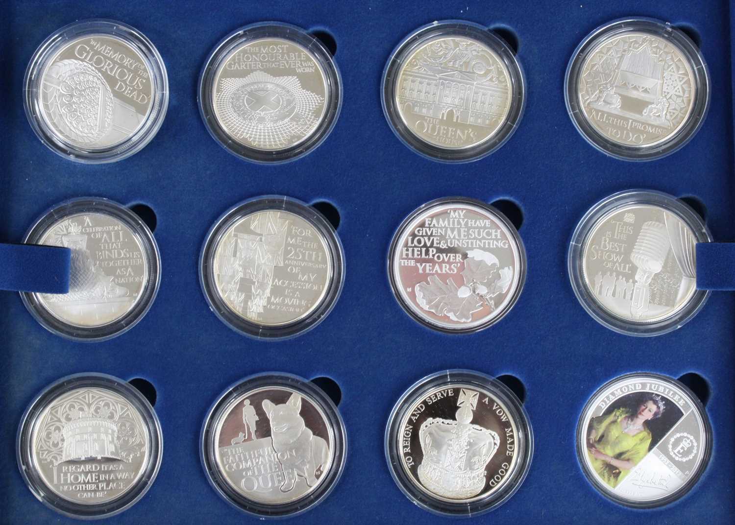 The Royal Mint, The Queen's Diamond Jubilee Collection, twenty-four silver proof coins, with - Image 2 of 4
