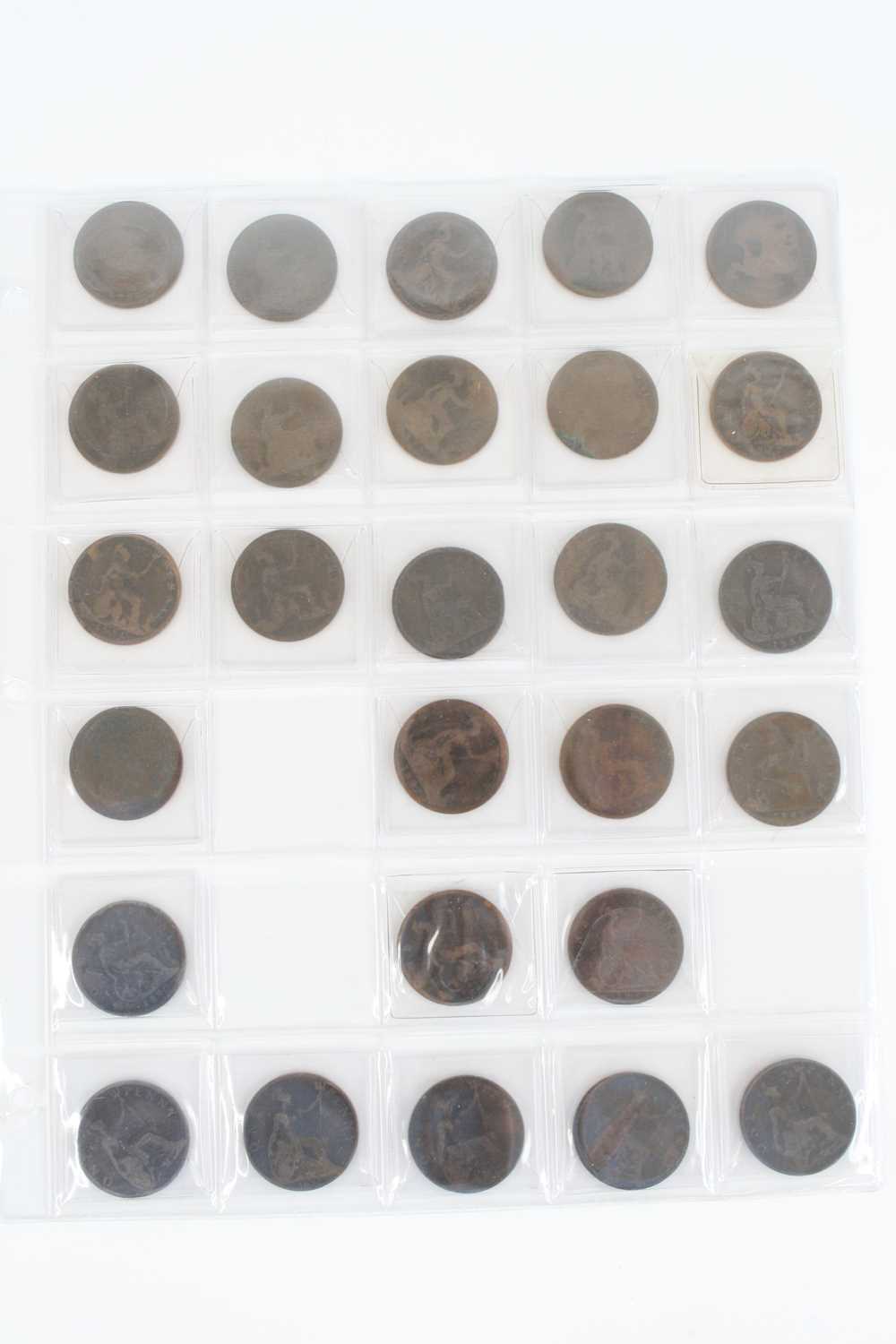 Great Britain, an album of coins mainly Victorian and later copper pennies, together with various