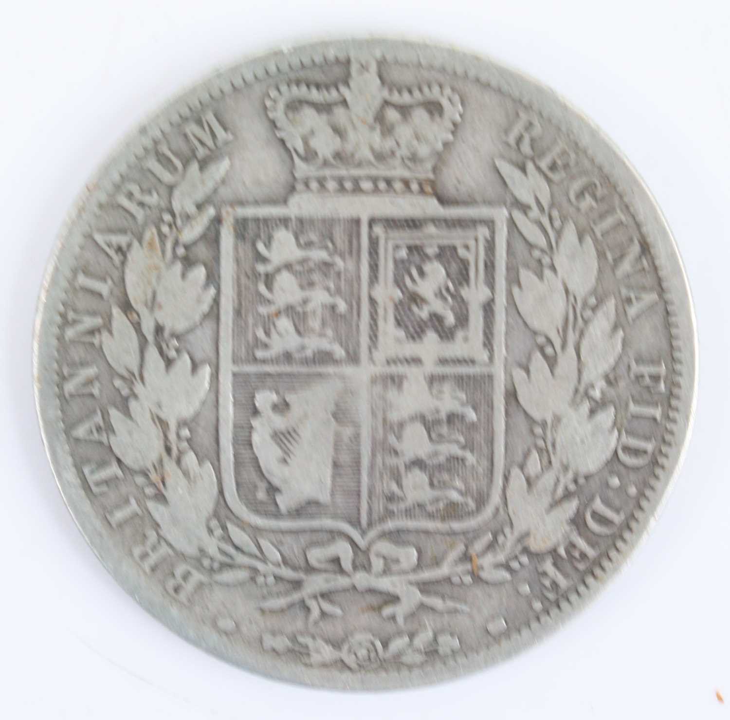 Great Britain, 1885 half crown, Victoria young bust, rev: crowned quartered shield within wreath, - Image 2 of 5