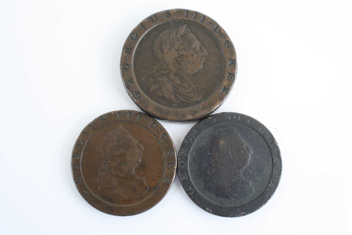 Great Britain, 1797 cartwheel two penny, Soho mint, George III laureate bust, rev; seated Britannia,