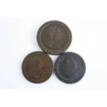 Great Britain, 1797 cartwheel two penny, Soho mint, George III laureate bust, rev; seated Britannia,