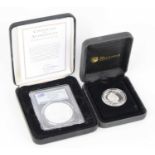 Australia, Perth Mint, 2013 First Strike 1oz silver Kangaroo dollar, in PCGS MS70 slab, cased with