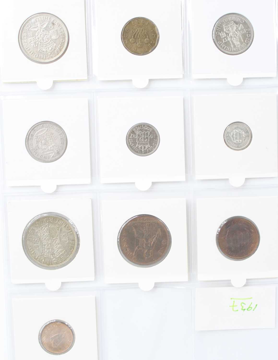 Great Britain, a Lindner folder of coins neatly arranged by year, many uncirculated to include 1937, - Image 2 of 15