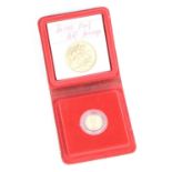 Great Britain, 1980 gold proof half sovereign, Elizabeth II, rev; St George and Dragon above date,